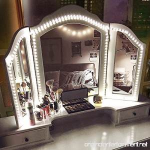 zizwe Led Vanity Mirror Lights Kit 13ft/4M 240 LED vanity mirror with lights - vanity lights for Makeup Table Set with Dimmer and Power Supply Mirror not Included - B07BLRGS5S