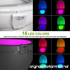 16-Color UV Sterilization Toilet Night Light Gadget Motion Sensor Activated LED Lamp Fun Washroom Lighting Add on Toilet Bowl Seat with Aromatherapy for Dad Kids Toddler Potty Training Funny Gifts - B07C69RV7D