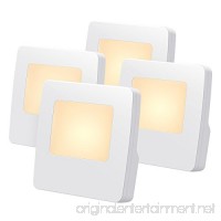 AMIR Plug-in Night Light  Warm White LED Nightlight with Auto Dusk to Dawn Sensor  Energy Efficient Night Lamp for Bathroom  Hallway  Nursery  Stairway  Kitchen  UL Listed Plug (4 Packs) - B077B3XJ2V