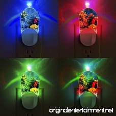 Aqualites 10908 Tropical Fish LED Night Light Plug-In Color Changing Light Sensing Auto On/Off Soft Multicolor Glow Energy Efficient Features Soothing Oceanic Image of Coral Reef and Clown Fish - B001CQ49LC
