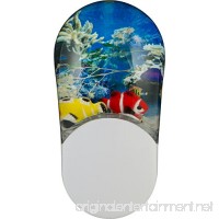 Aqualites 10908 Tropical Fish LED Night Light  Plug-In  Color Changing  Light Sensing  Auto On/Off  Soft Multicolor Glow  Energy Efficient  Features Soothing Oceanic Image of Coral Reef and Clown Fish - B001CQ49LC