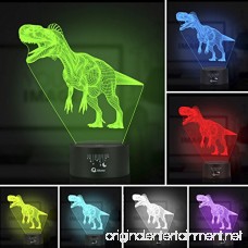 Dinosaur 3D Night Light Table Desk Lamp Elstey 7 Colors Optical Illusion Touch Control Lights with Acrylic Flat & ABS Base & USB Cable for Christmas Gift - B077K1DJLR