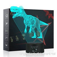 Dinosaur 3D Night Light Table Desk Lamp  Elstey 7 Colors Optical Illusion Touch Control Lights with Acrylic Flat & ABS Base & USB Cable for Christmas Gift - B077K1DJLR
