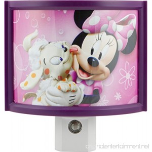 Disney 13367 Minnie Mouse Automatic LED Children’s Night light Wraparound Shade Light Sensing Auto On/Off Plug-In Soft Pink Glow Energy Efficient Featuring Bella from Mickey Mouse Clubhouse - B00GVG6CA4