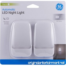 GE 30966 LED Plug-In Night Light 2 Pack Automatic Light Sensing Auto On/Off Soft White Energy Efficient Ideal for Entryway Hallway Kitchen Bathroom Bedroom Stairway and Office - B01C634M98