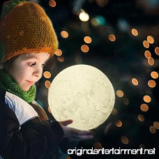 Globalstore 3D Moon Lamp Baby Night Light Remote Control White and Warm White with Adjustable 7 Colors Rechargeable and Timer(5.9Inch) - B075J92CC5