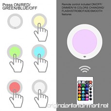 HONWELL Dimmable Night Lights 16 Colors Changing RGB Lights AA Battery Powered Puck Lights Wireless Remote Controlled Novelty Lights for Bedroom Hallway Cabinet 4PACK - B07DXNX6MT