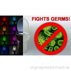 Illumibowl Germ Defense LED Toilet Night Light - Germ Fighting Bright Motion Sensor Light with Endless Color Combinations - Universal Toilet Fit - As Seen on Shark Tank - B00X8J07X0