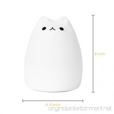 Litake Cat Night Light USB Rechargeable Night Lights for Kids Cute Multicolor Silicone Soft Kitty Nursery Lamp with Warm White and 7-Color for Kids Baby Children (Celebrity Cat) - B01N67DOAO