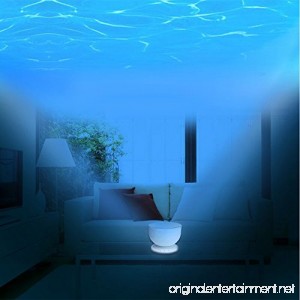 LIWUYOU Ocean Night Light Projector Aurora Night Light Projector Lamp with 12 LED &7 Colors Night Light with Built-in Mini Music Player for Living Room and Bedroom for Kids Children Nurse - B00VRK7OT2