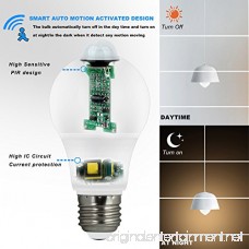 Motion Sensor Light Bulb 5W Dusk To Dawn Pir Built-In Motion Detector Bulbs E26 Base A19 Indoor Outdoor LED Light Bulbs 2700K Soft White 450 Lumens Night Lights 2 Pack By LUXON - B0784FVC3Z
