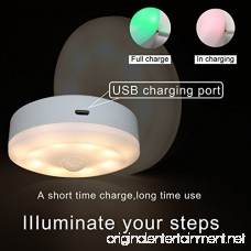 Motion Sensor Night Light Wireless Closet Lights USB Rechargeable and Magnetic Stick-on Anywhere Puck Lights for Cabinet Counter Shelf Hallway Kitchen 2-Pack - B07BJYZ4VQ