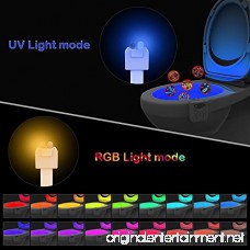 SEYEON UV Sterilizer Motion Sensor Toilet Night Light Rechargeable Led Nightlight 16 Color Motion Activated Aromatherapy & Disinfection Toilet Seat Light - B07CQGF79J
