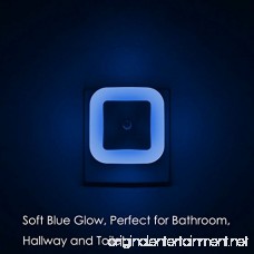 Soft Blue Glow Plug In LED Night Light with Dusk to Dawn Sensor - Perfect for Bathroom Hallway and Toilet [Pack of 2] - B01LYBR1T1