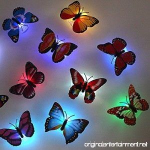 TAKSON LED Butterfly Decoration Light Butterfly sticker wall Light for Garden backyard Lawn Party Festive(12PCS) - B01JHUC25O