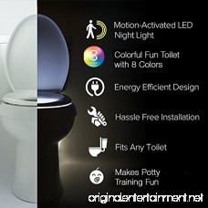 The Original Toilet Night Light Gadget - Fun Bathroom Lighting for Toilet Seat - Motion Sensor Activated LED - 9 Color Modes - Weird Novelty Funny Birthday Gag Gifts For Men Dad Boys & Toddlers - B01HTU9TLY