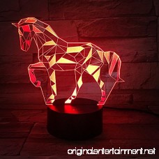WANTASTE 3D Horse Lamp Optical Illusion Night Light for Room Decor & Nursery Cool Birthday Gifts & 7 Color Changing Toys for Kids Girls Boys & Horse Lovers - B0796SJLTM