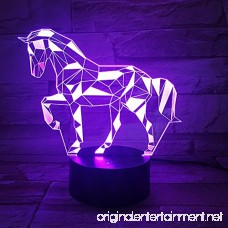 WANTASTE 3D Horse Lamp Optical Illusion Night Light for Room Decor & Nursery Cool Birthday Gifts & 7 Color Changing Toys for Kids Girls Boys & Horse Lovers - B0796SJLTM