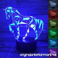 WANTASTE 3D Horse Lamp  Optical Illusion Night Light for Room Decor & Nursery  Cool Birthday Gifts & 7 Color Changing Toys for Kids  Girls  Boys & Horse Lovers - B0796SJLTM