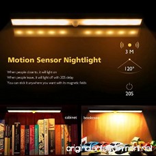 Wireless Motion Sensor Cabinet Light Drawer Closet Lights USB Rechargeable 10 LED Cabinet Lighting Magnetic Removable Stick-On Anywhere for Wardrobe/Stairs/Closet/Drawer Warm White 2 Pack - B06XXNLHKW