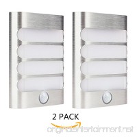 2-Pack Leadleds Luxury Aluminum Stick Anywhere Bright Motion Sensor LED Wall Sconce Night Light Battery Operated  Auto On/Off for Hallway  Closet  Pathway  Staircase  Garden - B0722V82VY