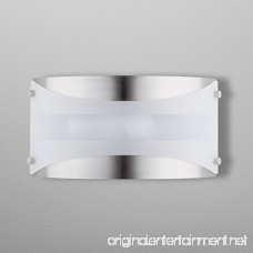 Acciaio Wall Sconce One-Light Lamp Brushed Nickel with White Diffuser - Linea di Liara LL-SC6-BN - B00IO2X0VC