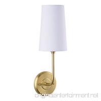 Forma Wall Sconce Light Fixture - Brushed Brass with Fabric Shade - Linea di Liara LL-SC482-AB - B06Y637LFQ