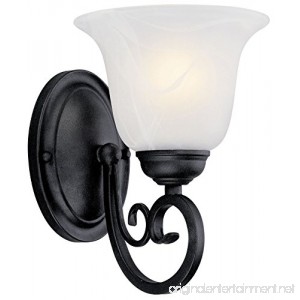 Hardware House 544858 Tuscany 6-1/4-Inch by 8-3/4-Inch Bath/Wall Lighting Fixture Textured Black - B0018OXZGS