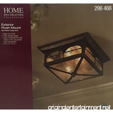 Home Decorators Collection Flushmount 2-Light Outdoor Aged Iron Lantern - B00L0GSHOO