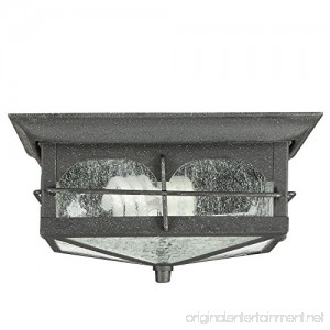 Home Decorators Collection Flushmount 2-Light Outdoor Aged Iron Lantern - B00L0GSHOO