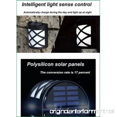 Illumination Ever 6 Led Solar Lights Fence Light with Dusk to Dawn Sensor for Street Garden Pathway Patio Deck Steps Yard Garage (1 Pack) - B07D33R24X