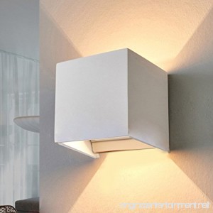 LED Aluminum Waterproof Wall Lamp 12W 85-225V 3200K Adjustable Outdoor Wall Light Warm Light 2 LEDS (White) - B01LX8ZH4B
