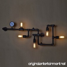 LightInTheBox Loft Industrial Wall Lamps Antique Edison Wall lights with Bulbs E26/E27 Vintage Pipe Wall Lamp for Living Room Lighting (Black) - B01N2OM1ZX