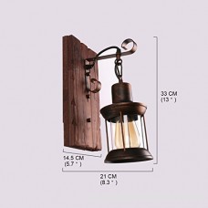 LightInTheBox Single Head Industrial Vintage Retro Wooden Metal Painting Color Wall lamp for the Home / Hotel / Corridor Decorate Wall Light 110V - B0716ZBPFW