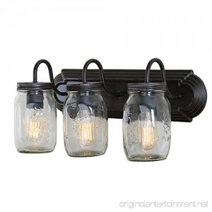 LNC Glass Jar Wall Sconces 3-Light Wall Lamp Sconces Vanity Lights - B01E5DNBRG