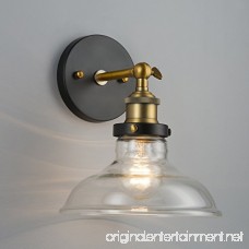 Lucera LED Industrial Wall Sconce - Antique Brass Light Fixture - Linea di Liara LL-WL431-AB - B06Y5R8DLN