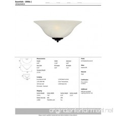 Maxim 20582MROI Essentials 1-Light Wall Sconce Oil Rubbed Bronze Finish Marble Glass MB Incandescent Incandescent Bulb 100W Max. Damp Safety Rating Standard Dimmable Glass Shade Material 8050 Rated Lumens - B000E0S594