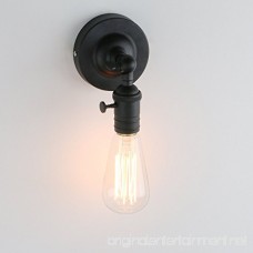 Permo Minimalist Single Socket 1- Light Wall Sconce Lighting with On/Off Switch (Black) - B06VT3TDRH