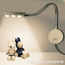 Plug Wired Flexible 3X 1W 85-265V Aluminum Gooseneck Led Wall Mount Light Sconce Lamp Lighting with Switch for Bedroom Reading & Multi-Purpose Lighting (Warm White Lighting) - B06Y5VJ14W