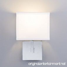 Sofia Wall Sconce Light - Chrome w/ White Fabric Shade - Linea di Liara LL-WL350-1-PC - B01CYU1LM4