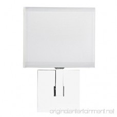Sofia Wall Sconce Light - Chrome w/ White Fabric Shade - Linea di Liara LL-WL350-1-PC - B01CYU1LM4