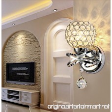 Sunsbell Modern Luxury Crystal Wall Light Chrome Finish Wall Sconce Lighting Fixture (Silver) - B01GJI7WAC