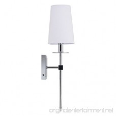 Torcia Wall Sconce 1-Light Fixture with Fabric Shade - Chrome - Linea di Liara LL-SC425-PC - B06Y63ZV1F