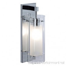 Wall Sconce 1 Light Wall Mount Light with Clear and Frost Glass Contemporary Chrome Bathroom Vanity Wall Light XiNBEi-Lighting XB-W1159-CH - B07CJFLQ9H