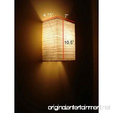 Wallniture Rice Paper Wall Mount Lamp Sconce with Toggle Switch Chandelier Light Bulbs Included Cream Set of 2 - B073R2N1KV
