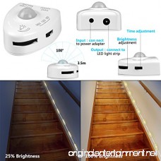 Amagle Motion Sensor Night Light 36.7ft DIY LED Stair Lights Strip with Automatic Shut Off Timer Dimmable 60Leds LED Module Light Kits for Staircase Stair Kitchen Bedroom Home Decor(Soft White 3000K) - B07F1D6G21