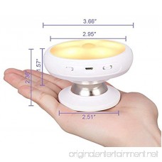 Faipu Motion Sensor Night Light Detachable Magnet Base USB Rechargeable LED Human Body Induction 360 Degree Rotation Night Light Closet Lights Lamp Stair Lights Bathroom Bedroom (Warm Yellow) - B07FKCR74D