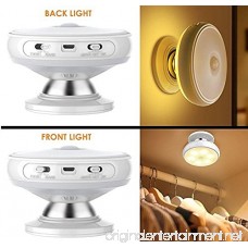Faipu Motion Sensor Night Light Detachable Magnet Base USB Rechargeable LED Human Body Induction 360 Degree Rotation Night Light Closet Lights Lamp Stair Lights Bathroom Bedroom (Warm Yellow) - B07FKCR74D