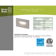 Indoor/Outdoor LED Step Light by Greenbeam | Warm White 3000K Stairway Lighting | Improve Safety and Add an Inviting Glow to Your Space | White Finish | Great for Kitchen Hallway Bathroom Office - B074F15XHJ