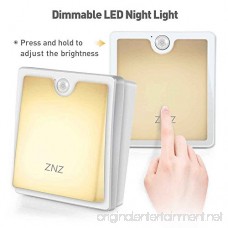 LED Motion Sensor Wall Light - Smart Lights LED Night Light Cordless Battery Powered Lamp Stair Closet Cabinet Light for Hallway Bathroom Bedroom Kitchen Pack of 2 ( Warm Light ) - B074W6PWHV
